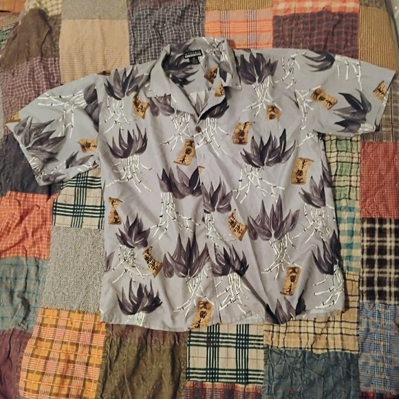 Montage by Mon Cheri Other - XL Bamboo Print Men's Button Down Shirt